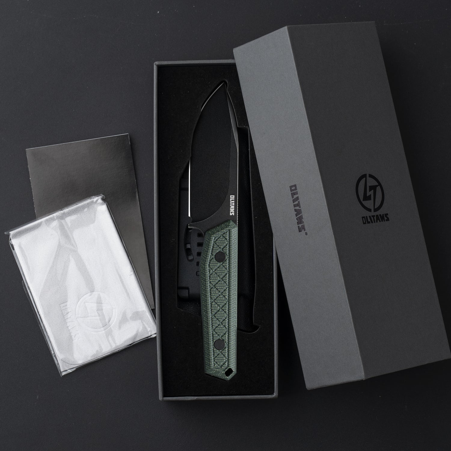 Fixed Blade Knife 3.62'' 9Cr18Mov BLADE+G10/Micarta HANDLE- G043