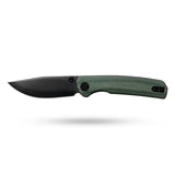 Gecko SE G080 (3.07''+SLD Magic+PVD+Green Micarta)-Liner Lock-thumb stud