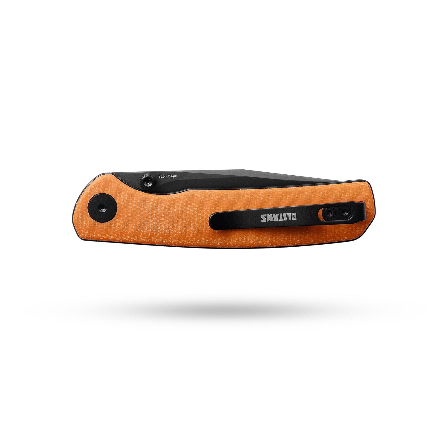 Gecko SE G080 (3.07''+SLD Magic+PVD+Orange Micarta)-Liner Lock-thumb stud