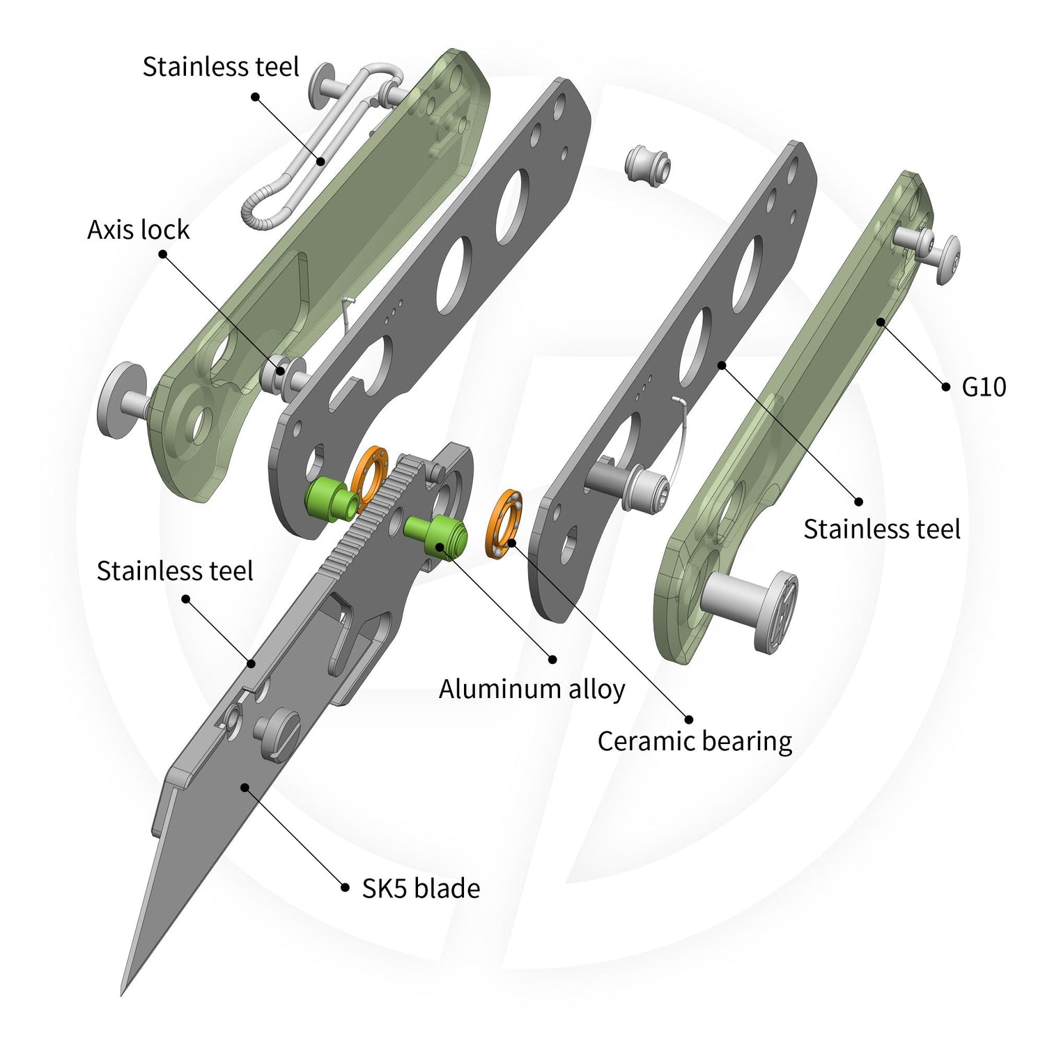 Adélie Penguins G076 Utility Knife (2.68