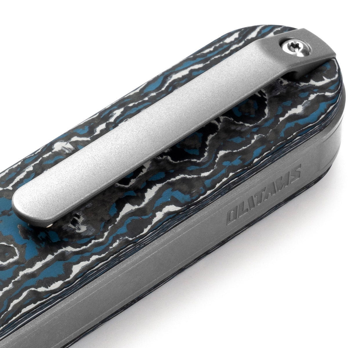 Rocket XL T081 (3.07''+M390+Blue Carbon Fiber)-Liner Lock-Front Flipper
