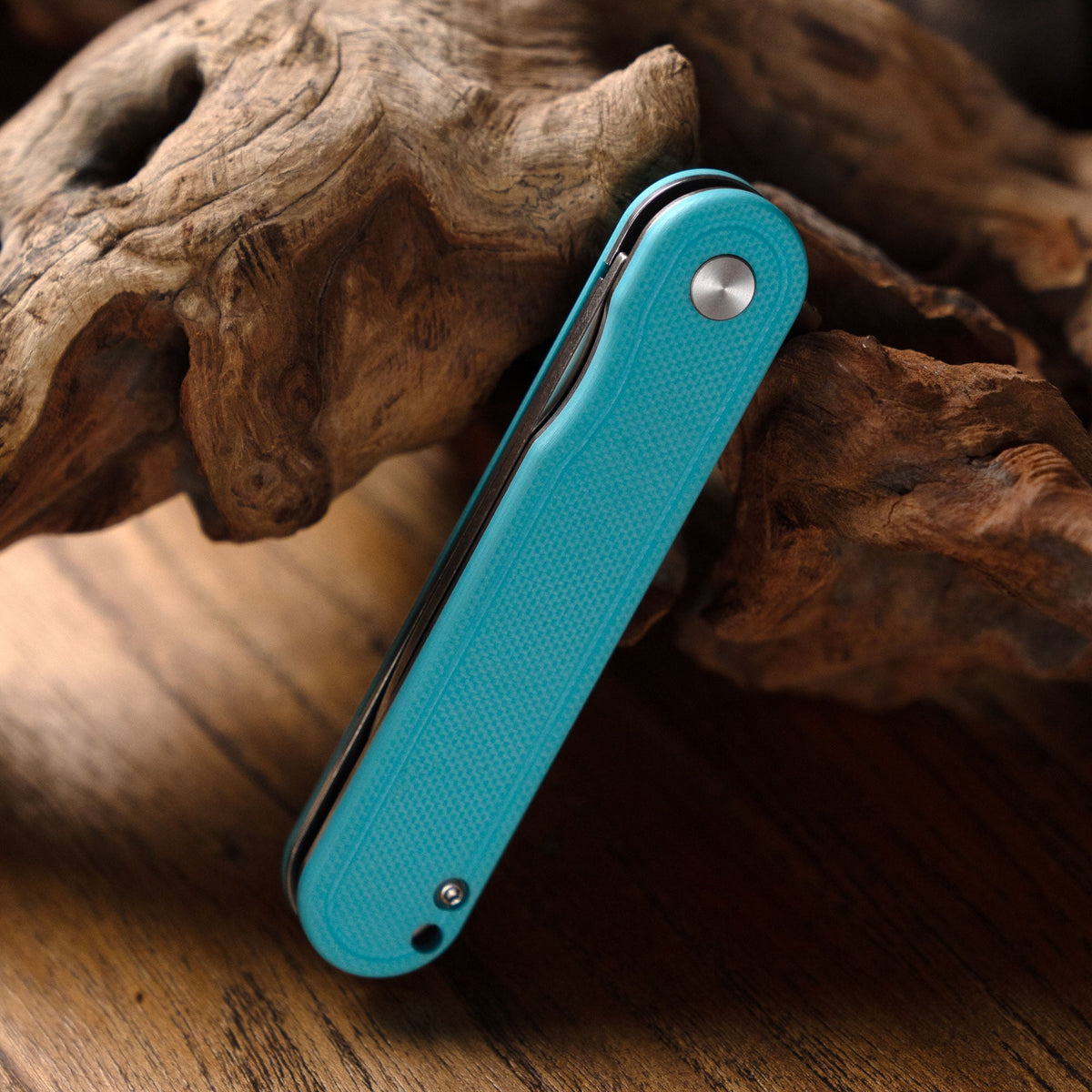 Rocket G040 (2.75''+D2+Cyan G10)-Liner Lock-Flipper