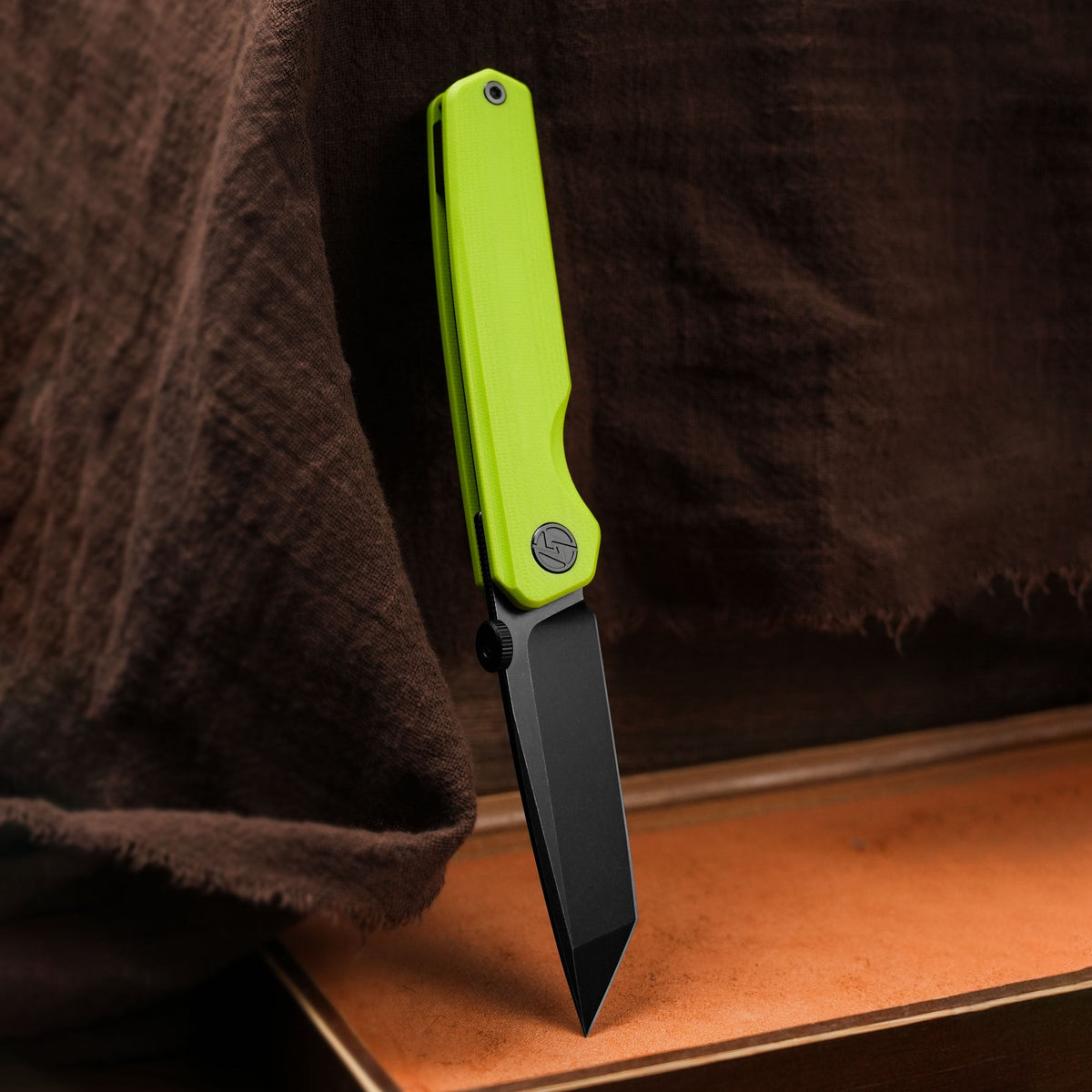 Stealth II G084 (3.22''+10Cr15MoV+Neon Green G10+PVD)