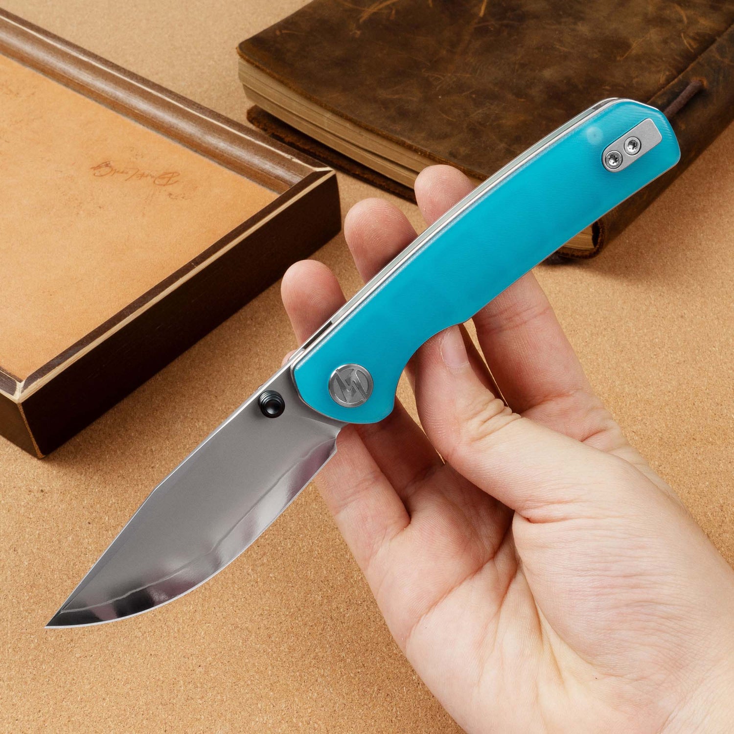 Gecko SE G080 (3.07''+SLD Magic+Blue Acrylic)-Liner Lock-thumb stud