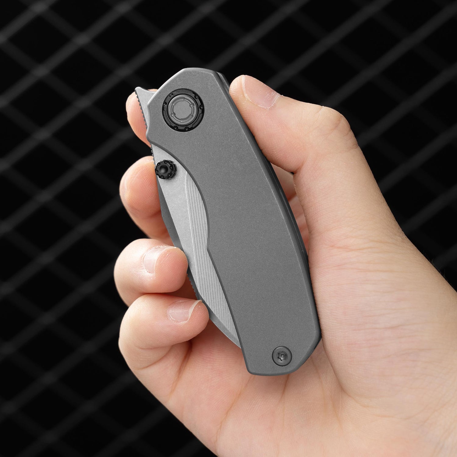 Mini Ti-Mastiff T074（ 2.36'' + Bohler M390 + Step milled+Titanium ）Folding Knife