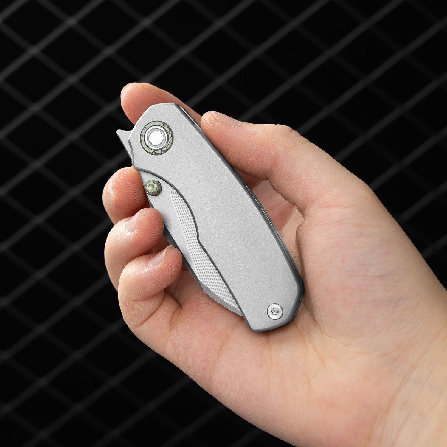 Mini Ti-Mastiff T074（ 2.36'' + Bohler M390 + Step milled+Titanium ）Folding Knife