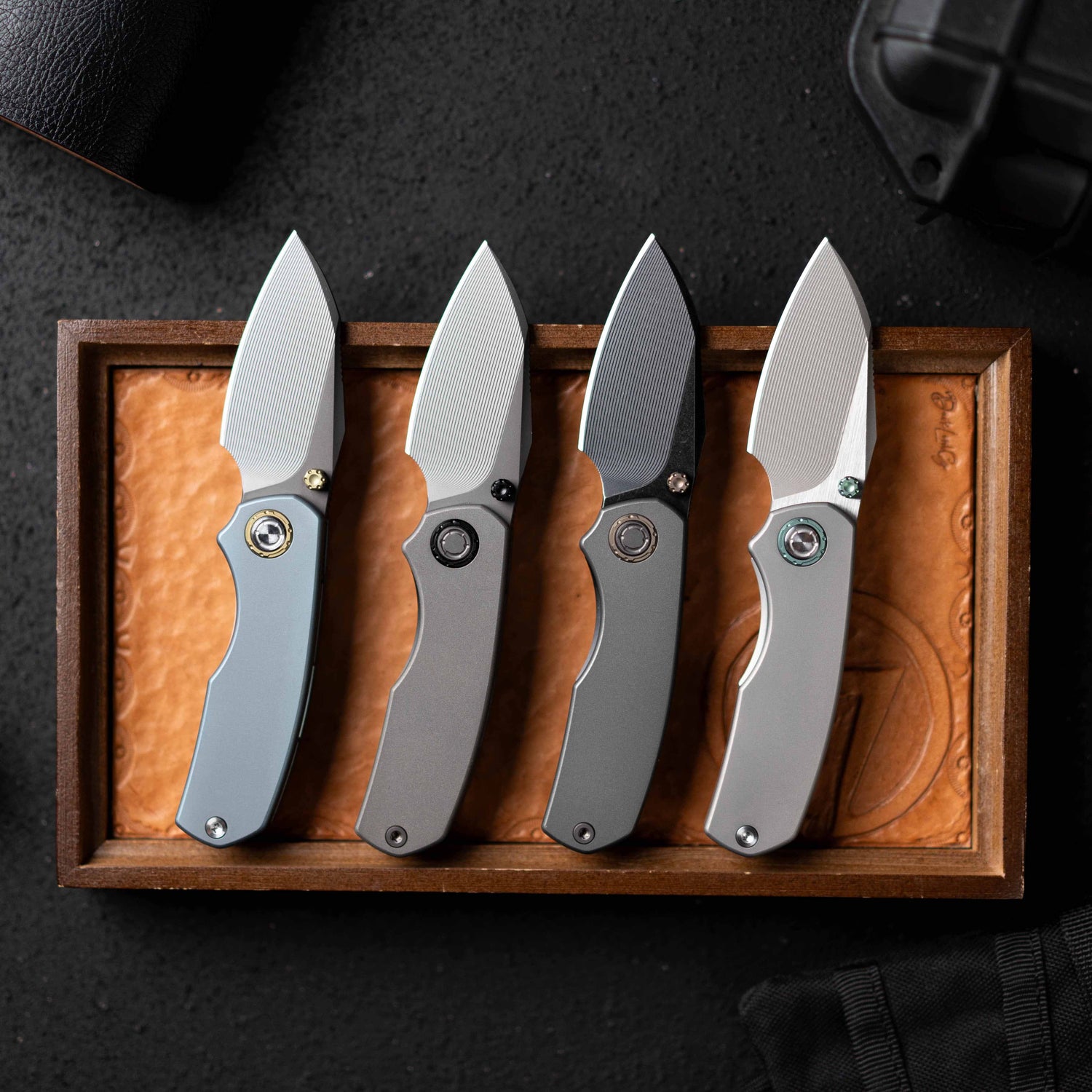 Mini Ti-Mastiff T074（ 2.36'' + Bohler M390 + Step milled+Titanium ）Folding Knife