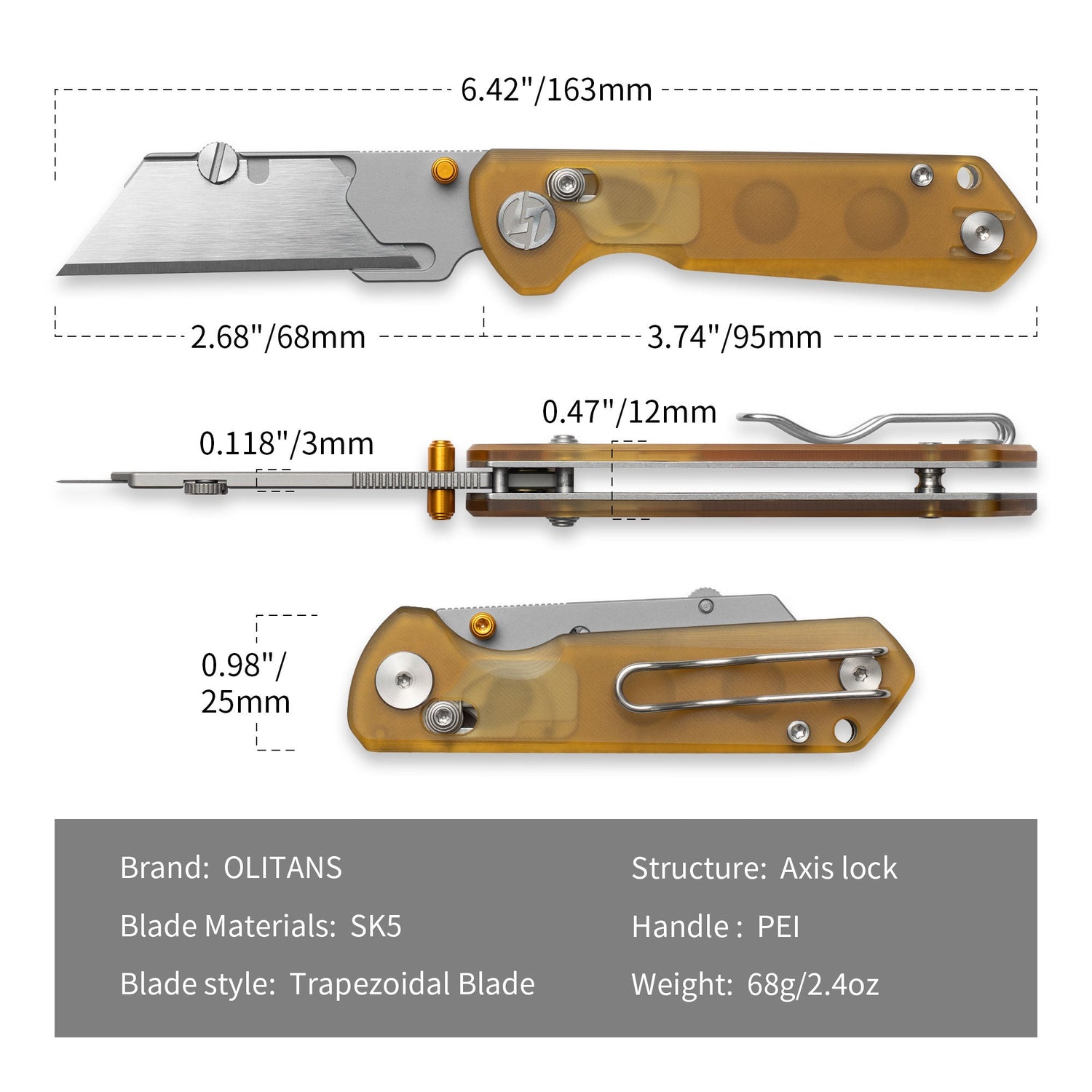 Adélie Penguins G076 Utility Knife (2.68