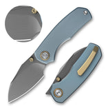 Mini Ti-Mastiff T074（ 2.36'' + Bohler M390 +Step milled+Titanium ）Folding Knife