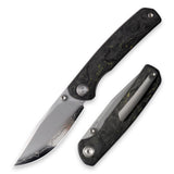 M070-SLD Folding Knife(3.07''+SLD Magic+Carbon fibre)-Liner Lock-thumb stud-OLITANS