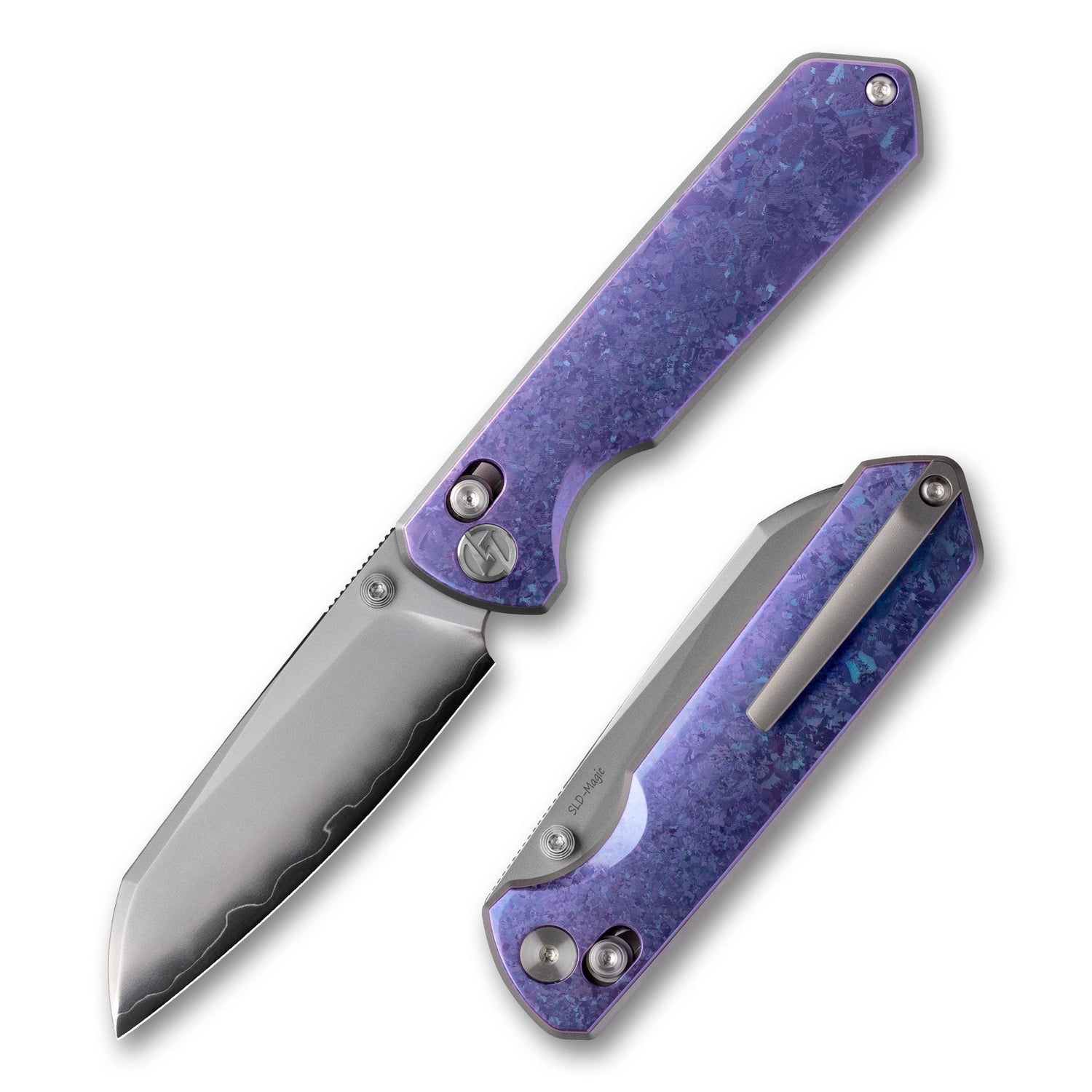 Imperial Penguin M060(3.35''+SLD Magic+Crystallized Titanium)-Axis lock-thumb stud