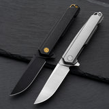 T041 Pocket Knife 2.6'' M390 Blade + Titainium Handle - Frame Lock - Flipper